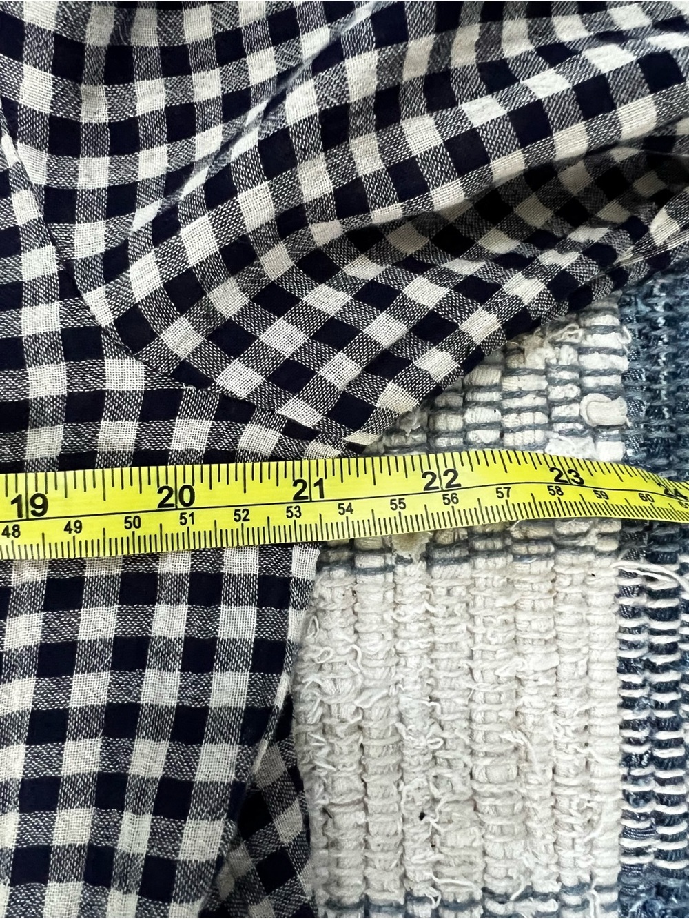 Pilcro for Anthropologie Blue Gingham Ruffle Button Front Blouse - Picture 11 of 12
